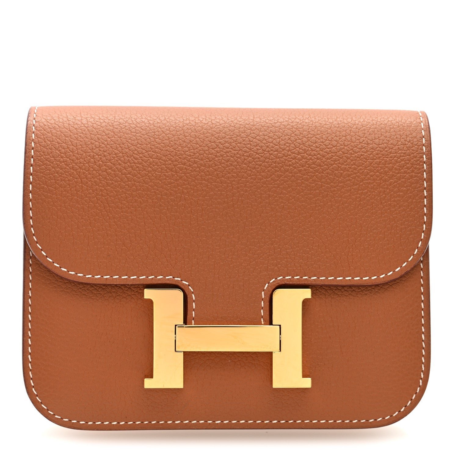 Hermes Evercolor Constance Slim Wallet Gold