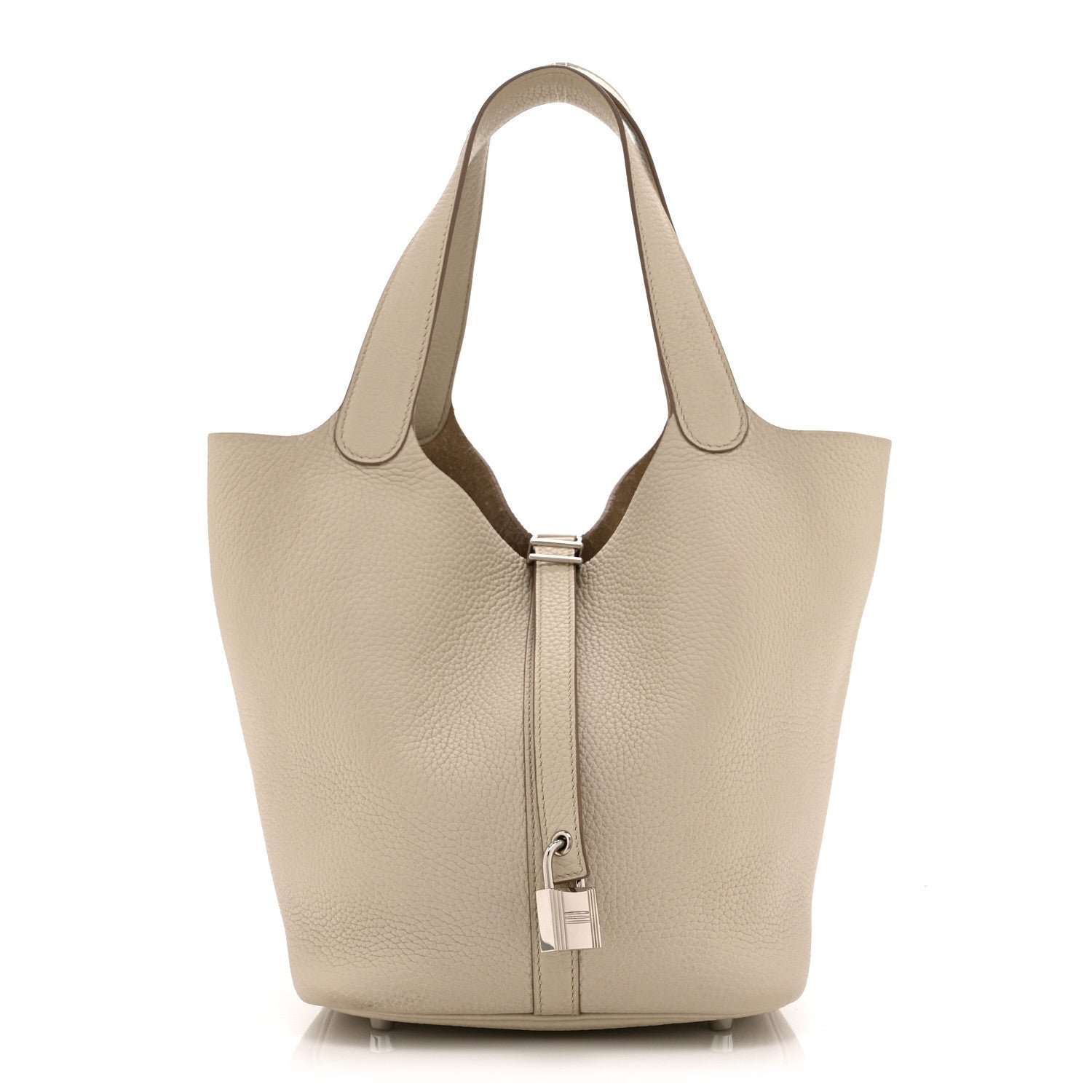 Hermes Taurillon Clemence Picotin Lock 22 MM Craie