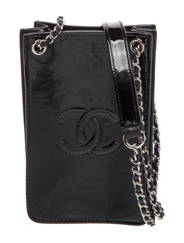 Patent CC Phone Holder Crossbody