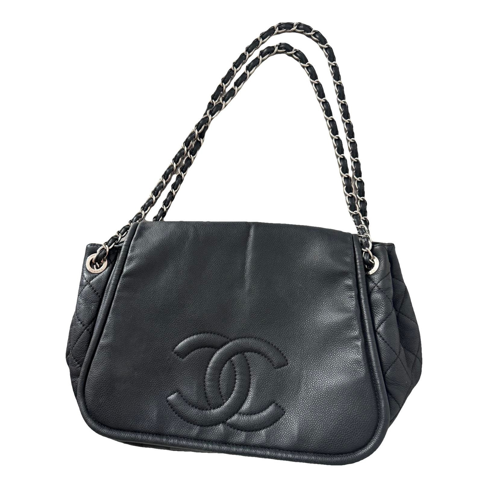 Vintage CC Chain leather tote