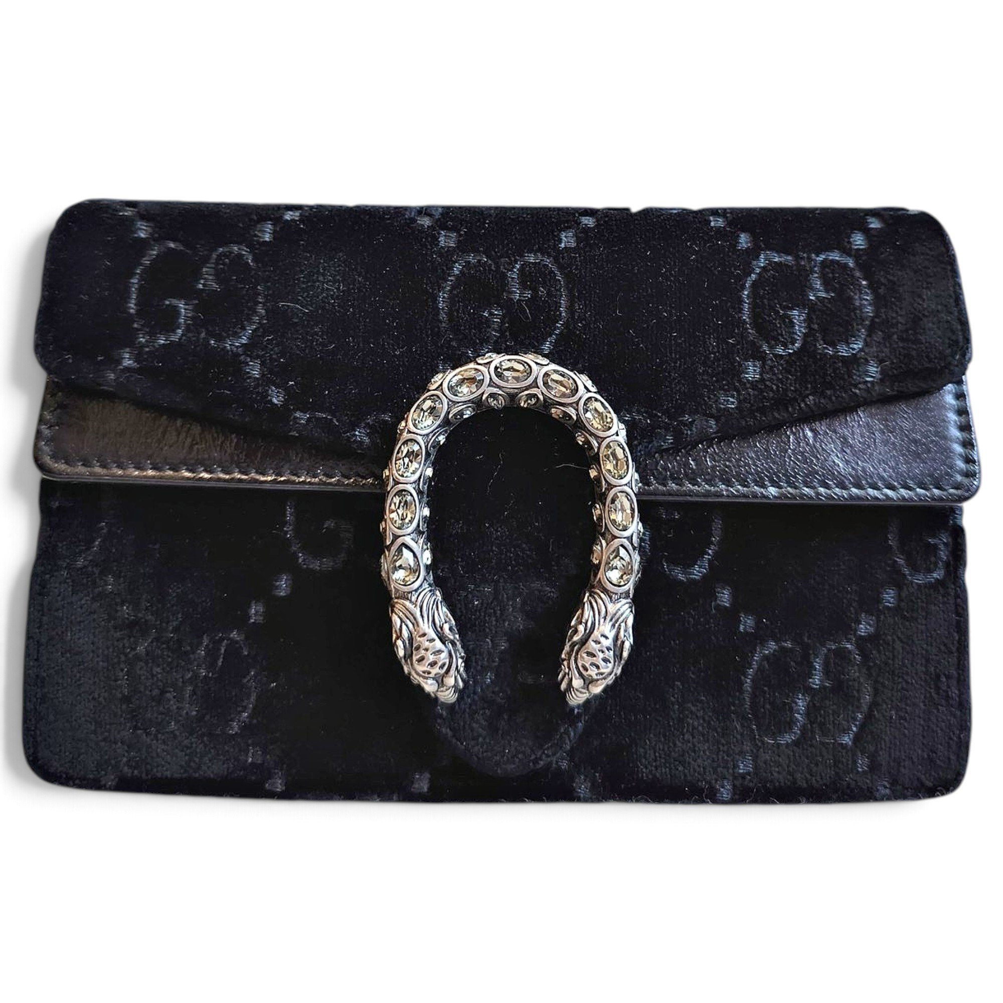 Dionysus Super Mini velvet crossbody bag