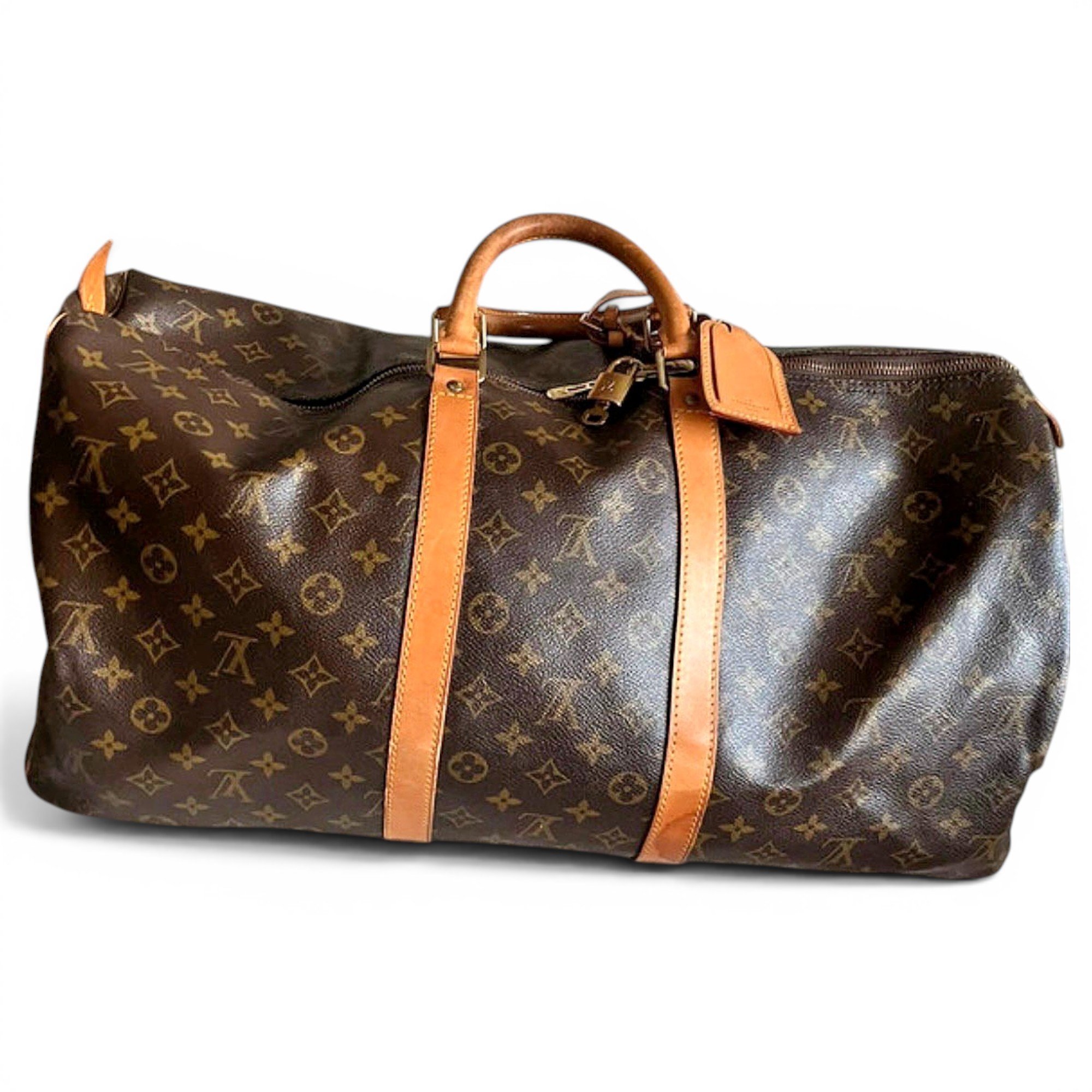 Keepall leather travel bag