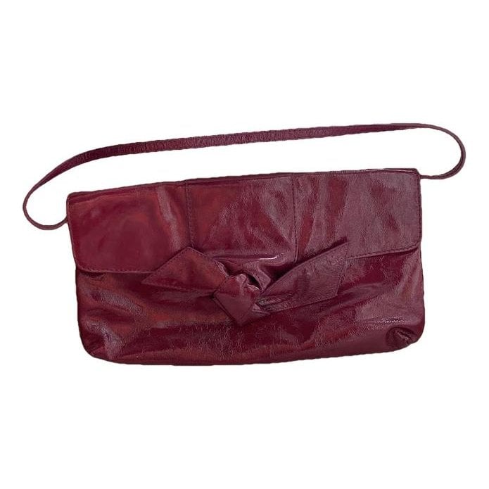 Leather clutch bag