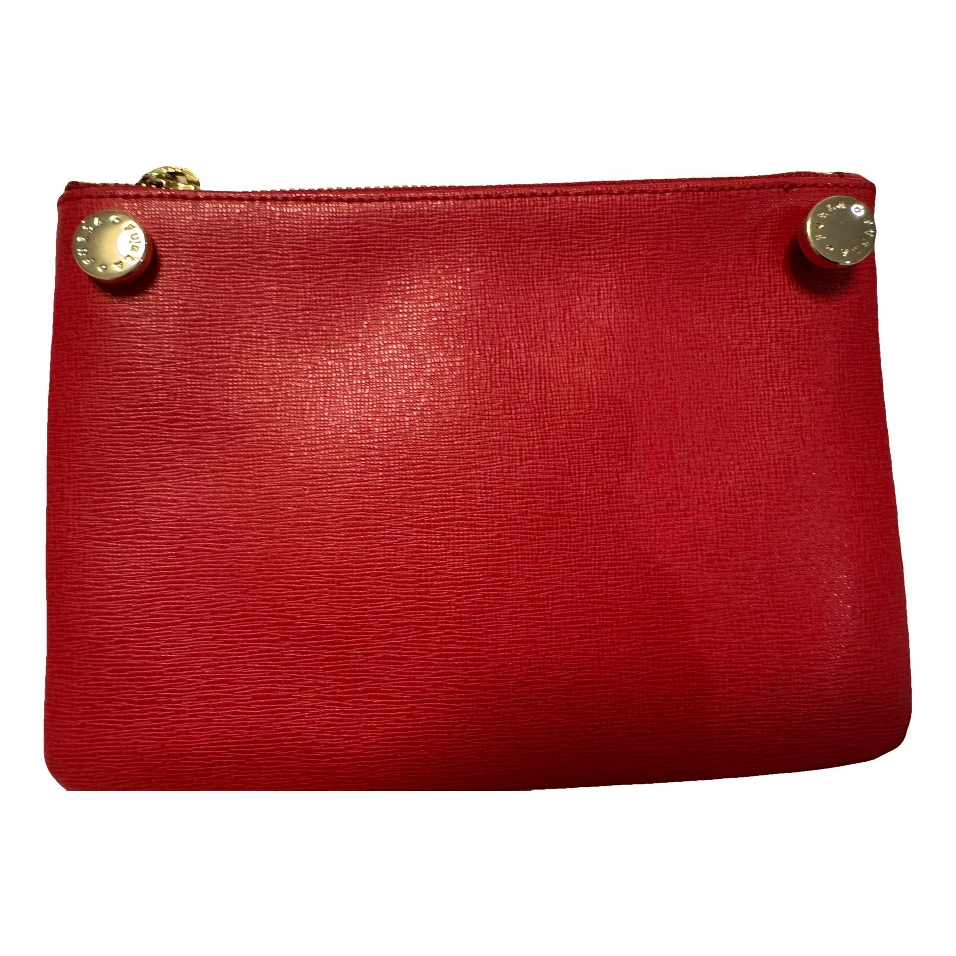 Leather clutch bag