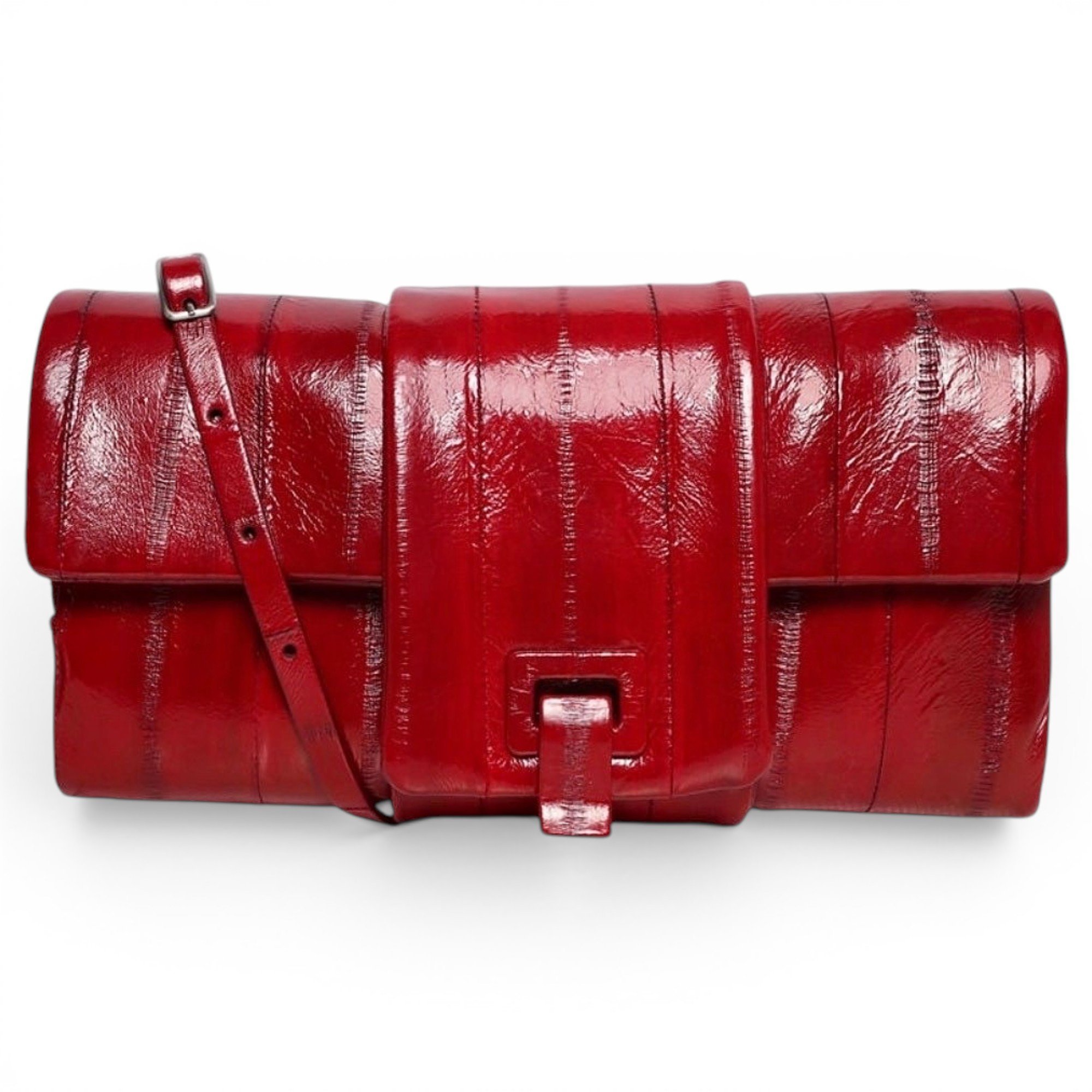 Leather clutch bag