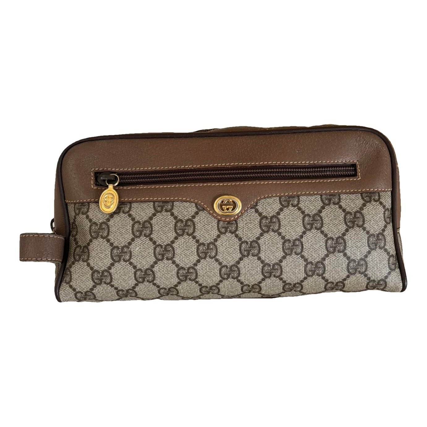 Leather clutch bag