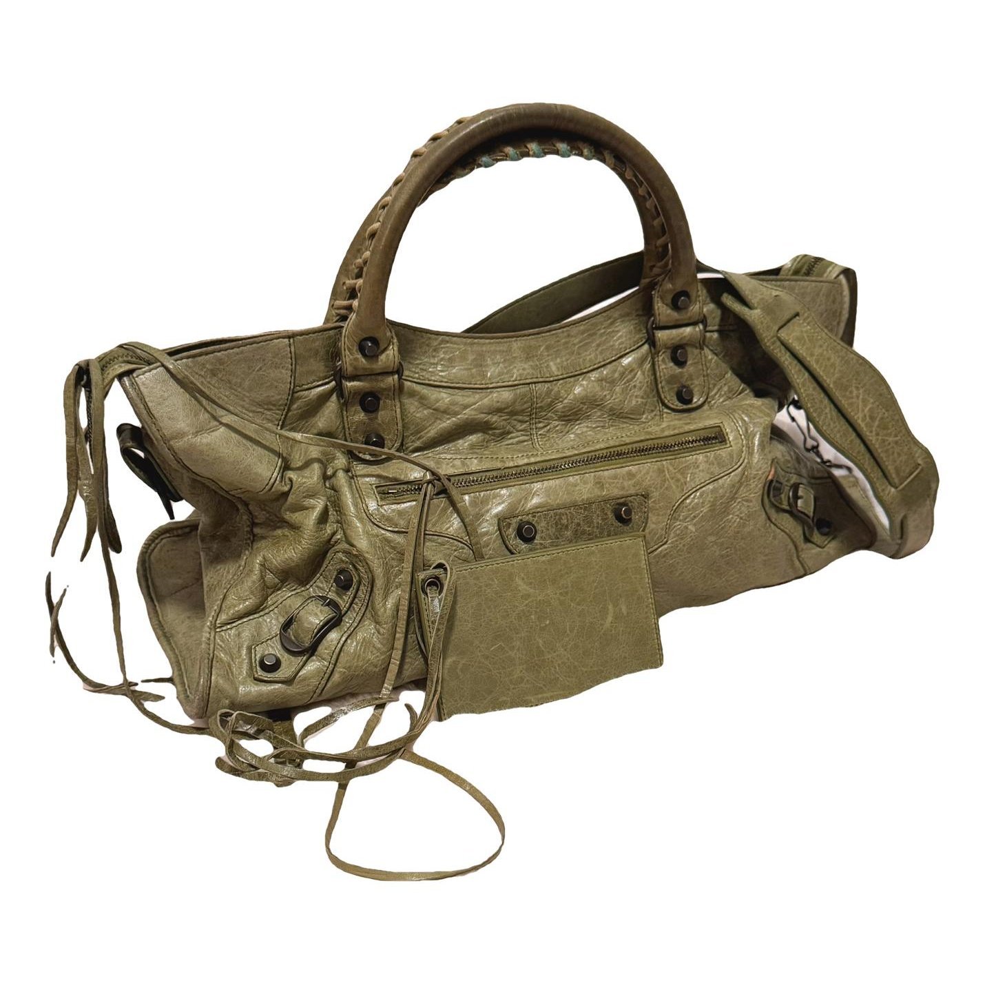 First leather handbag