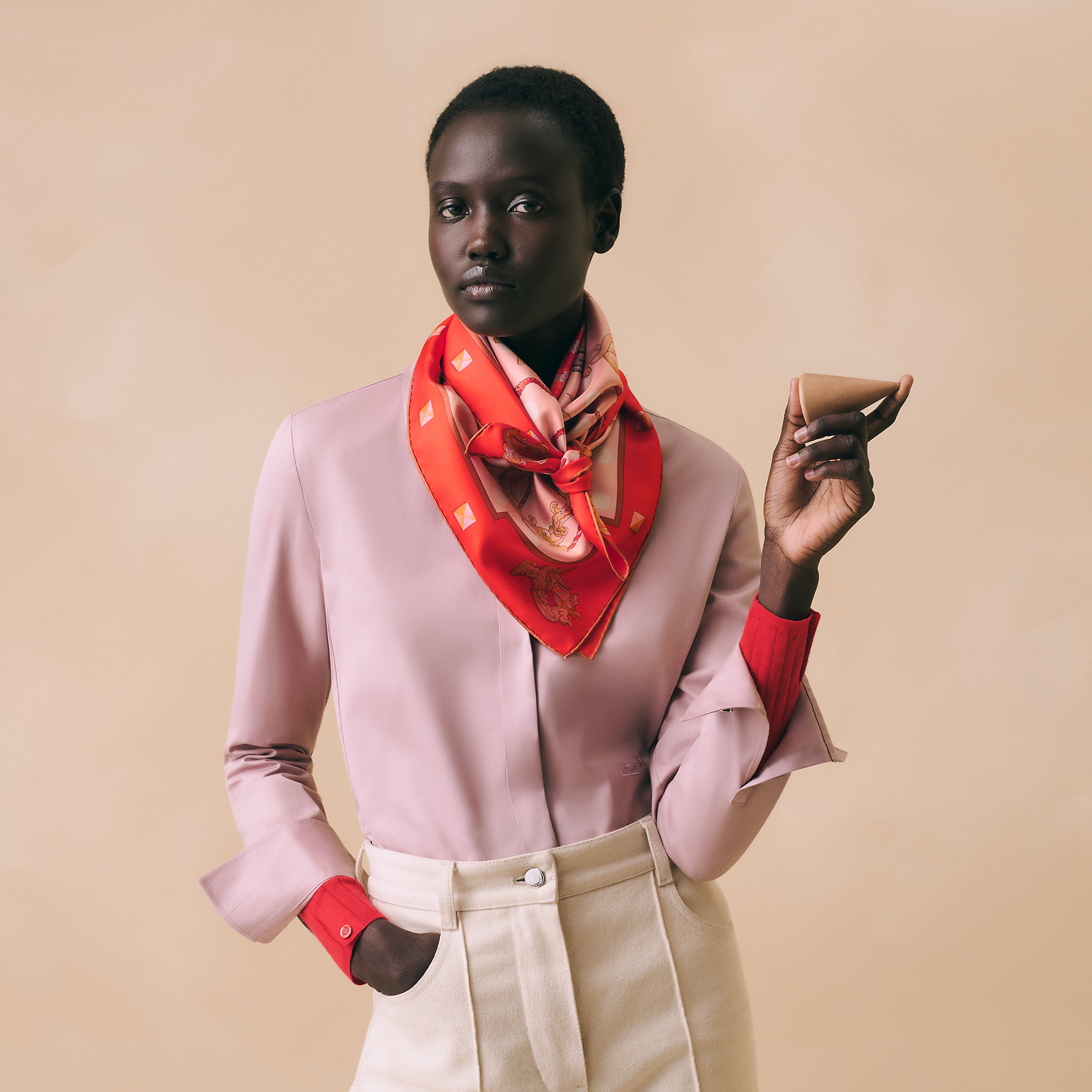 Les Cles double face scarf 90