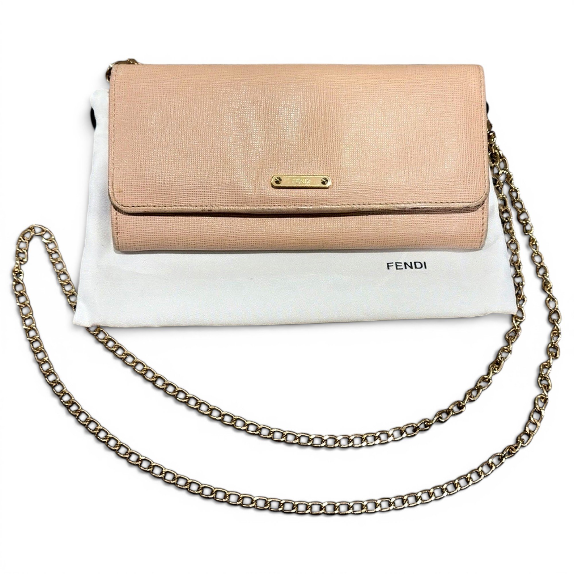 Wallet On Chain leather crossbody bag