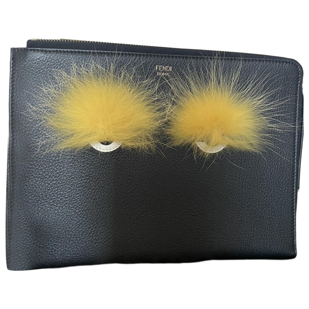 Leather clutch bag