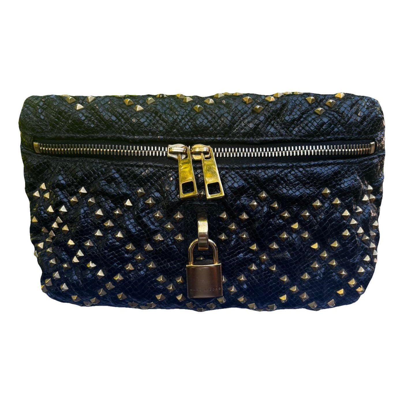 Leather clutch bag