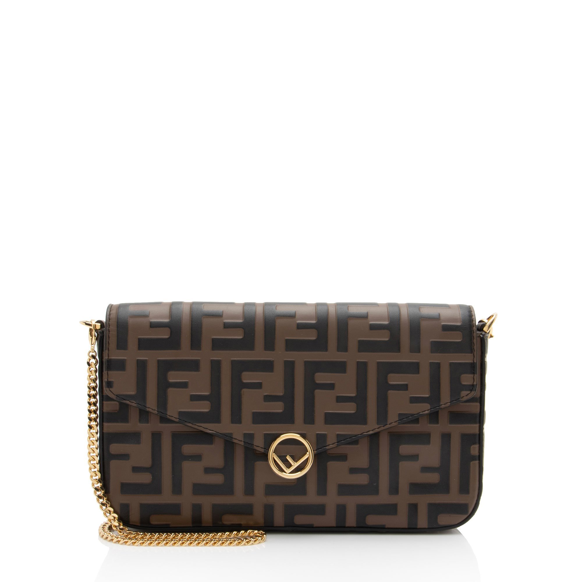 FF leather crossbody bag