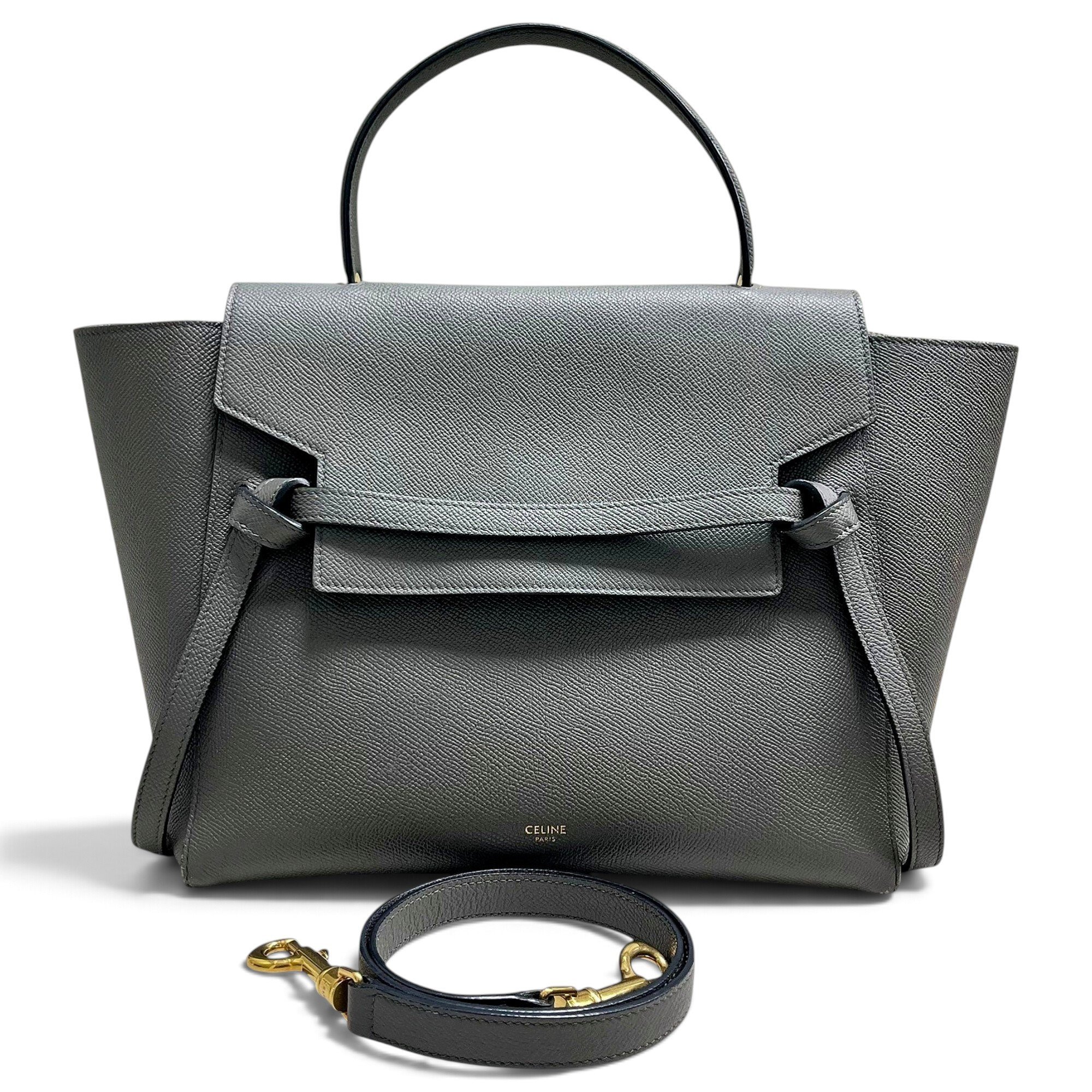 Belt leather handbag