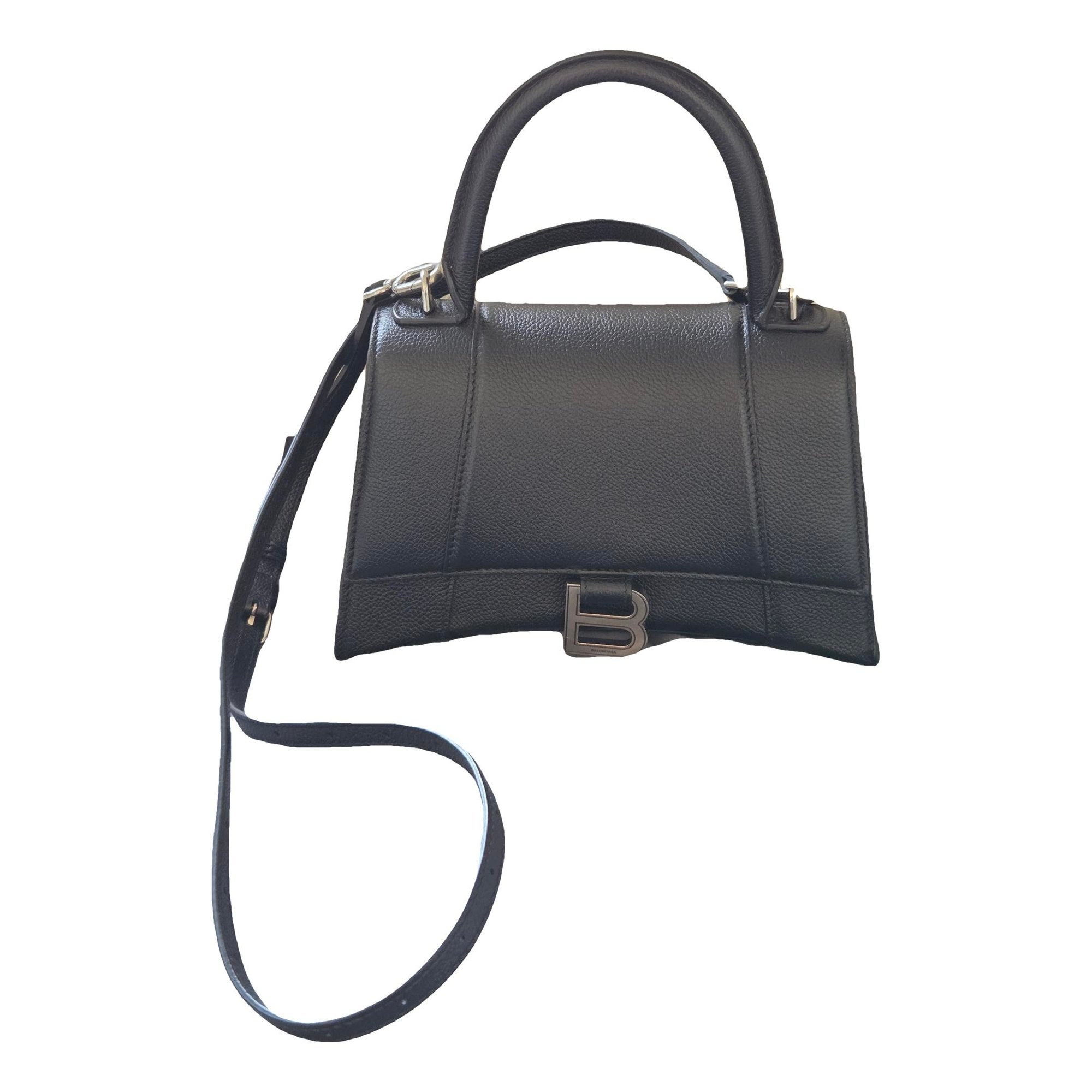 Hourglass leather crossbody bag