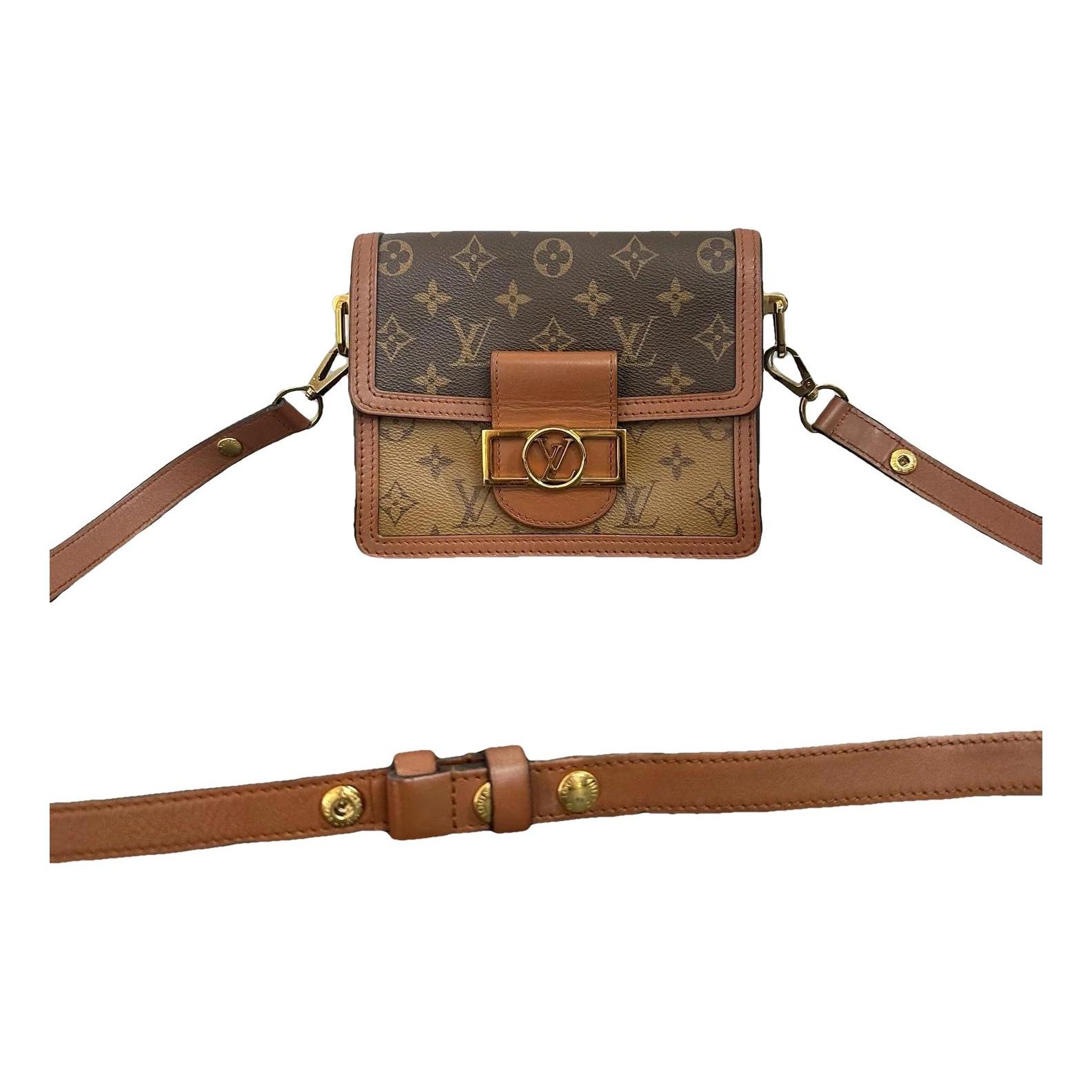 Dauphine leather crossbody bag