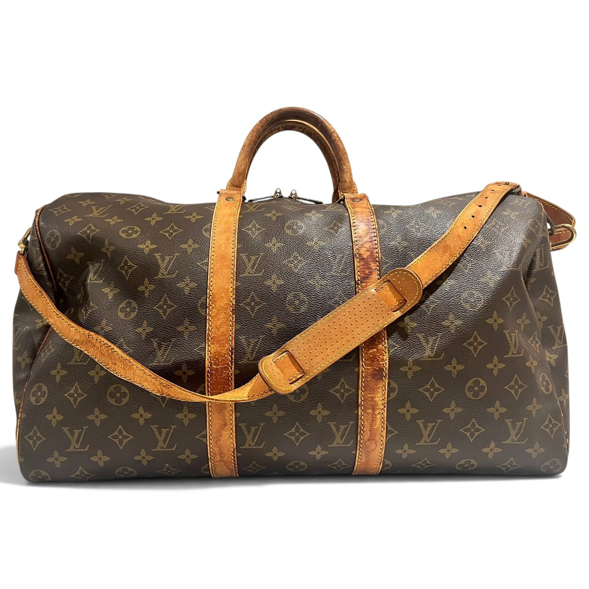 Keepall leather travel bag
