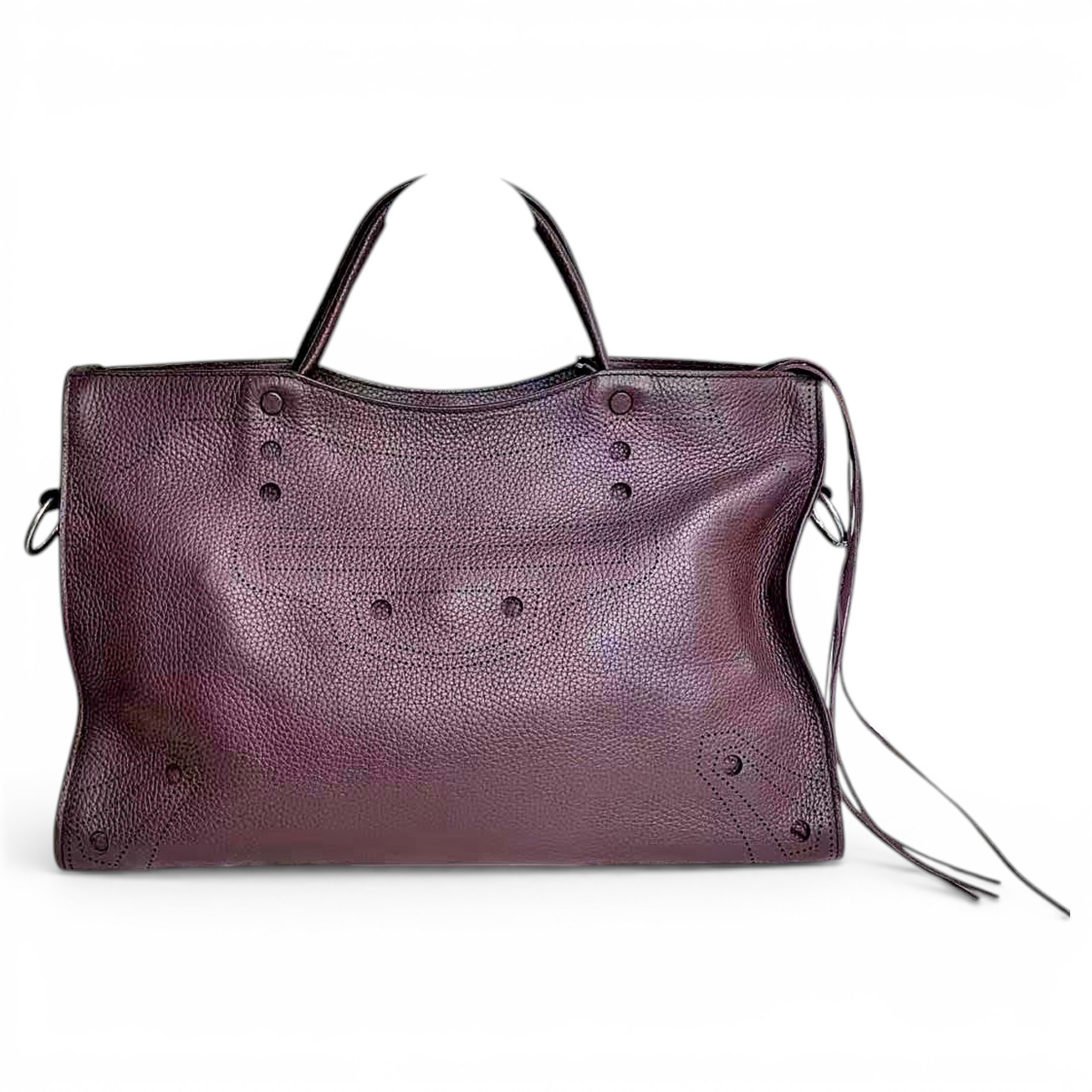 City leather handbag