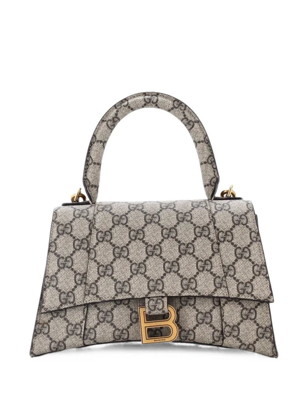 x Balenciaga The Hacker Project Hourglass Top Handle Bag GG Coated Canvas Small shoulder bag