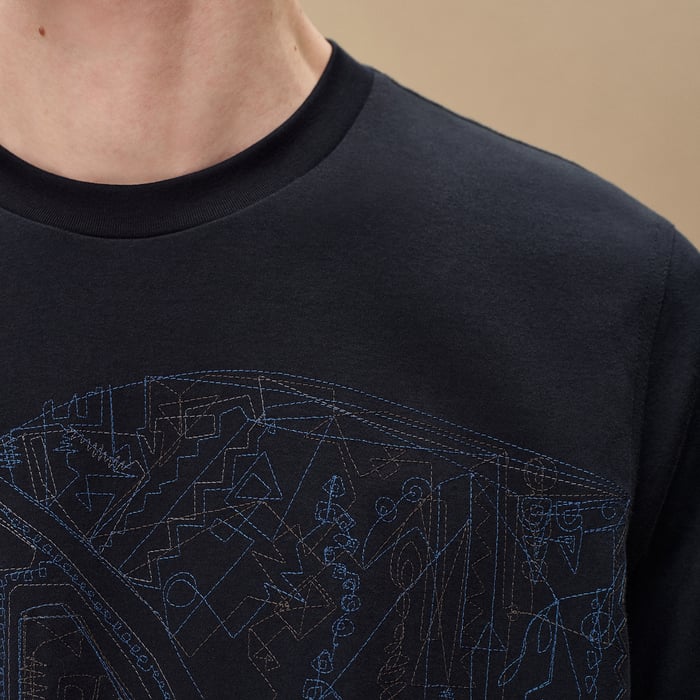 Marine "Quadrige" Embroidered T-shirt