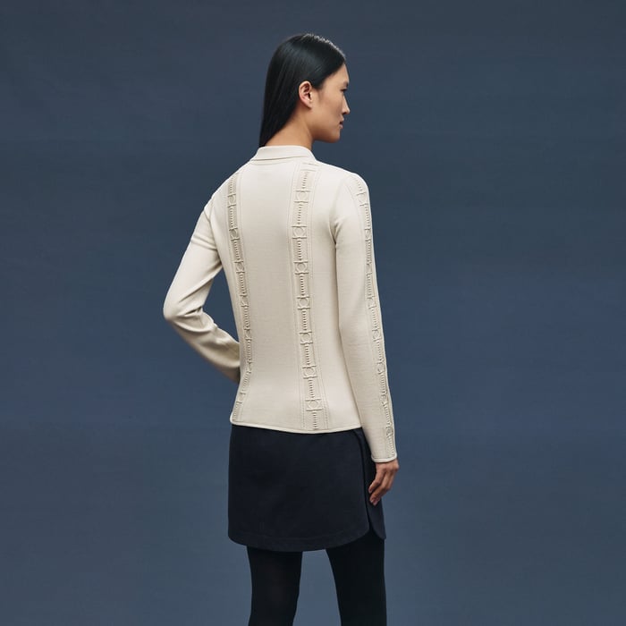Beige Pierre d'Istrie "Cahier Du Colporteur" Zipped Twillaine Cardigan