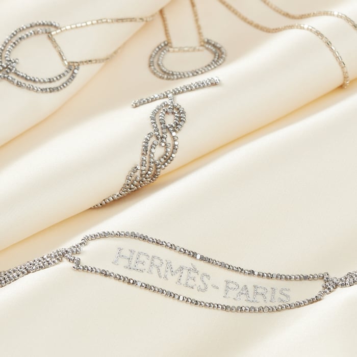 Exceptional Embroidered Double-faced Losange