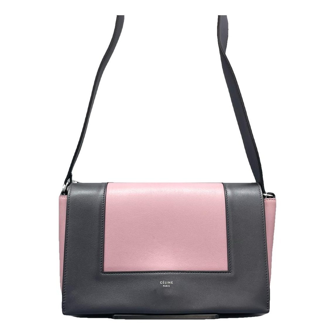 Frame leather handbag