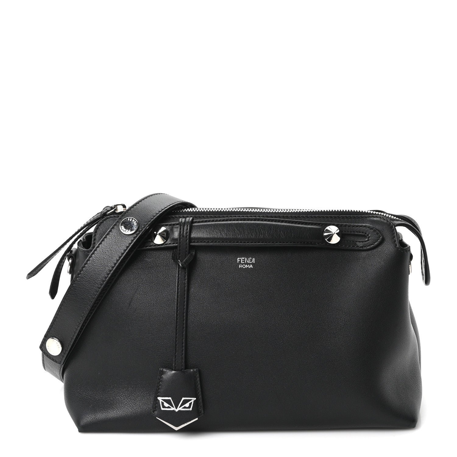Fendi Vitello Dolce Medium By The Way Boston Bag Black