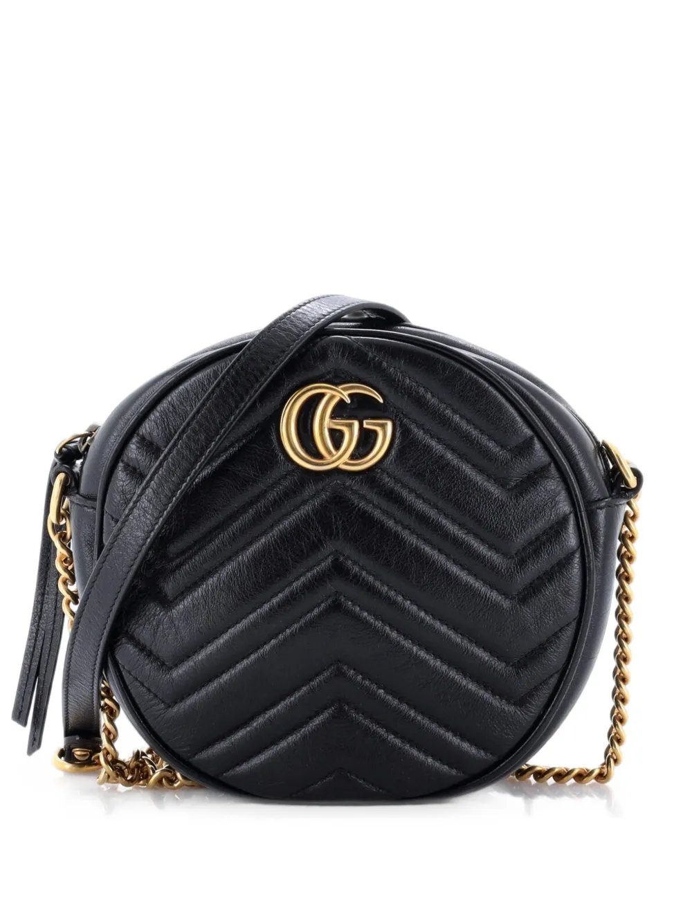 GG Marmont Round Shoulder Bag Matelasse Leather Mini crossbody bag