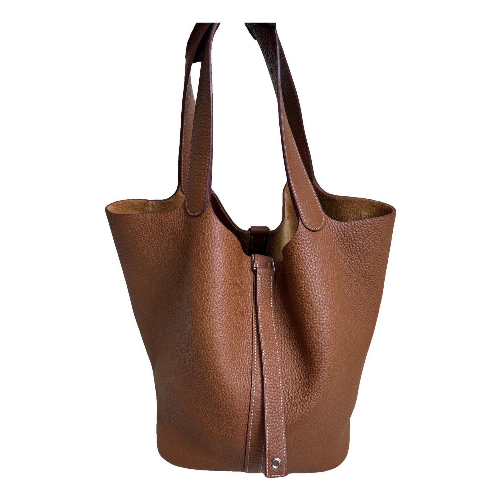 Picotin leather tote