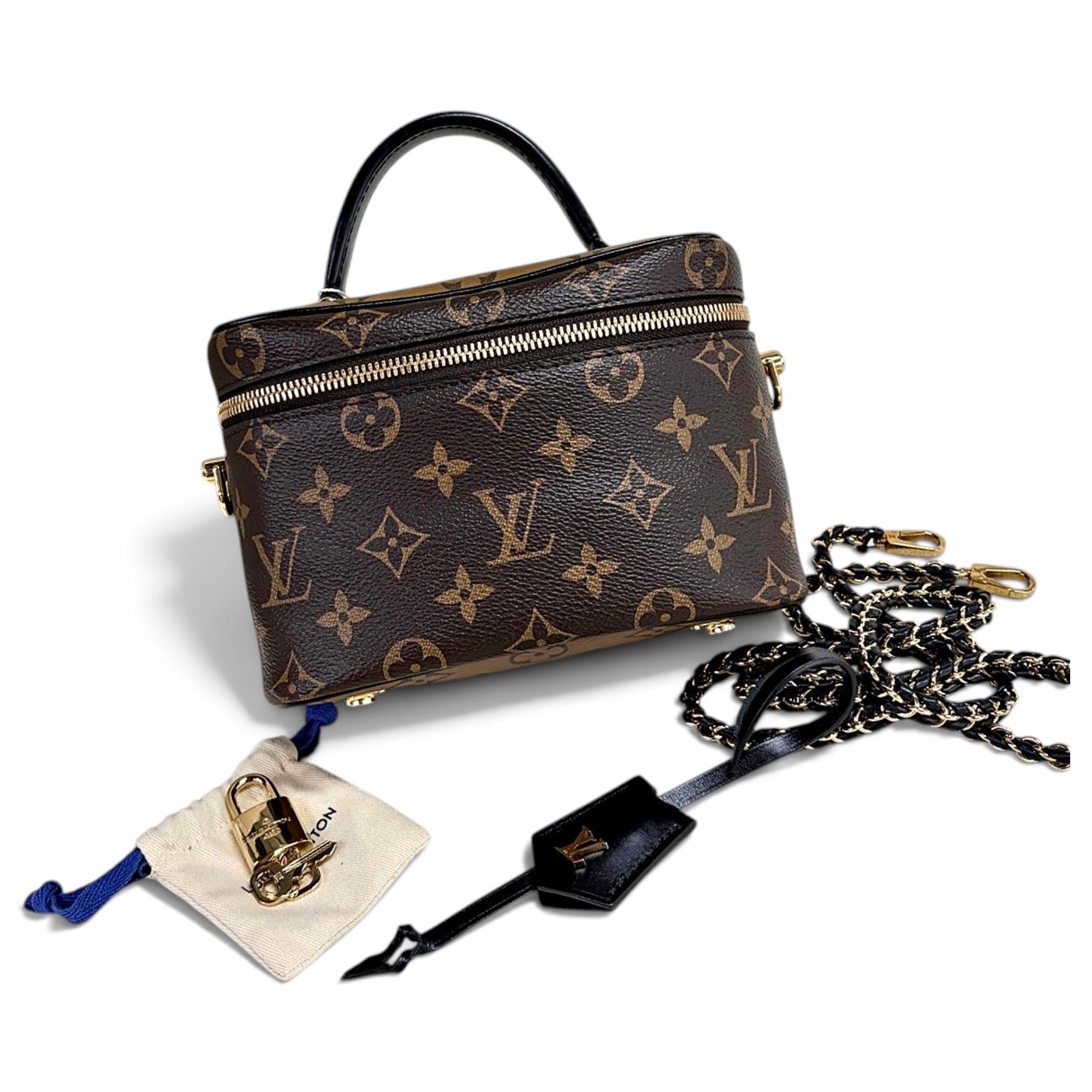 Vanity leather handbag