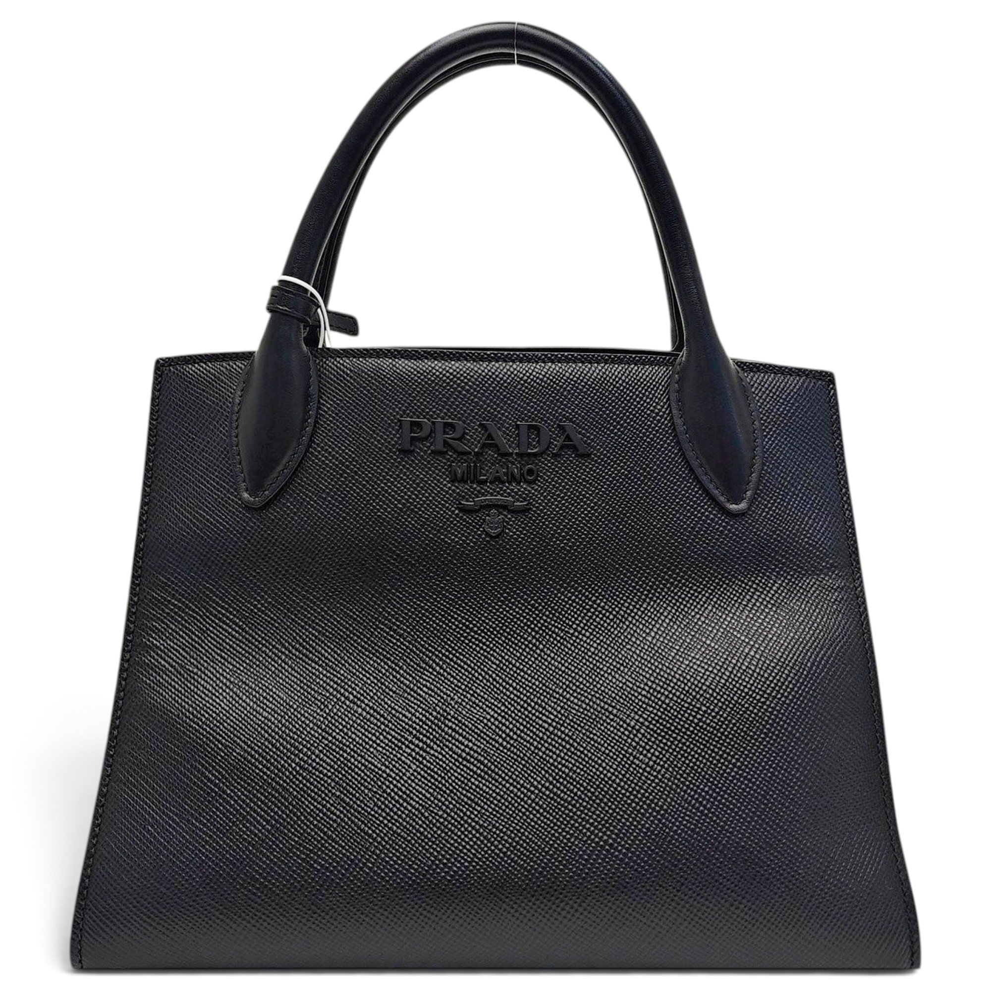 Monochrome leather handbag