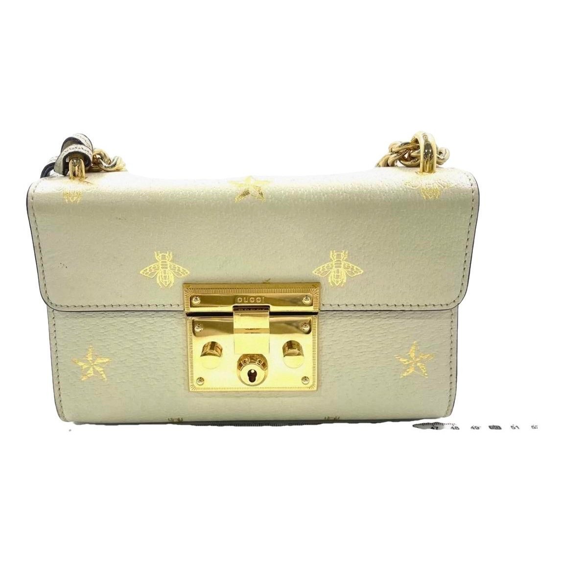 Padlock leather handbag