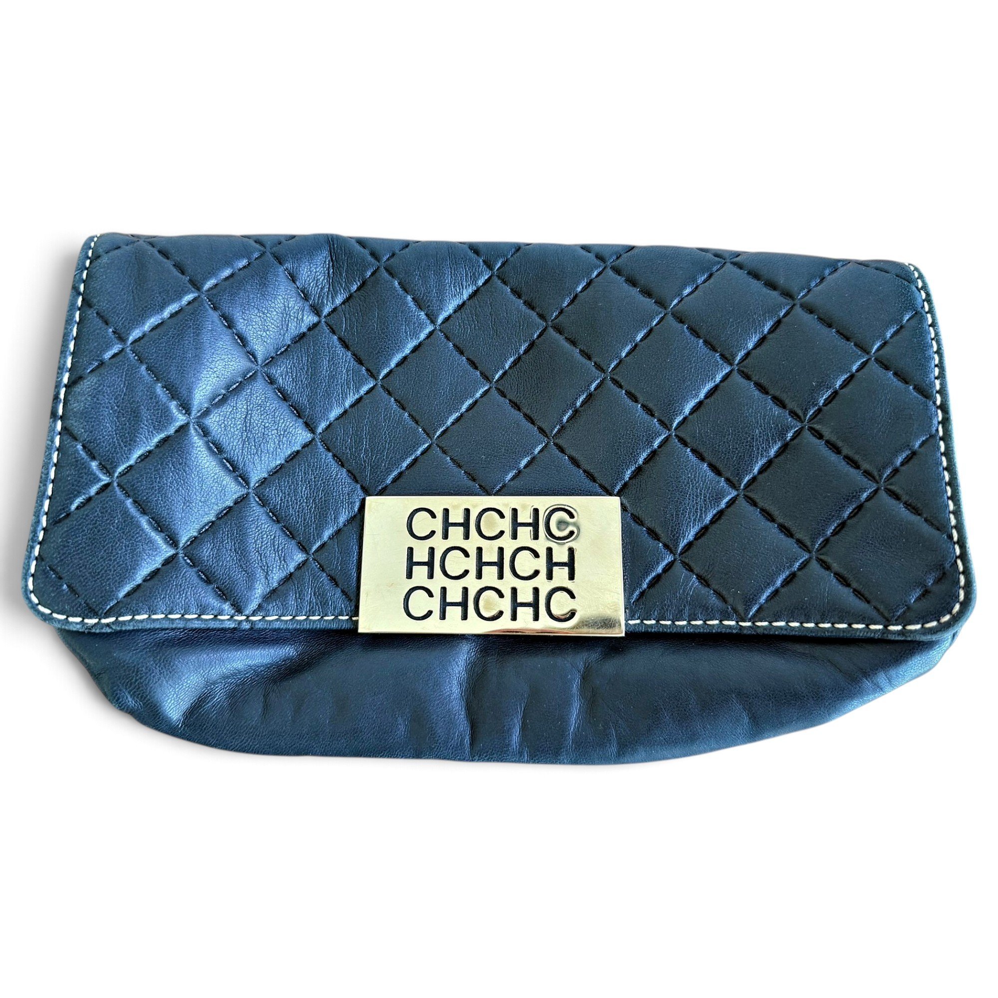 Leather clutch bag