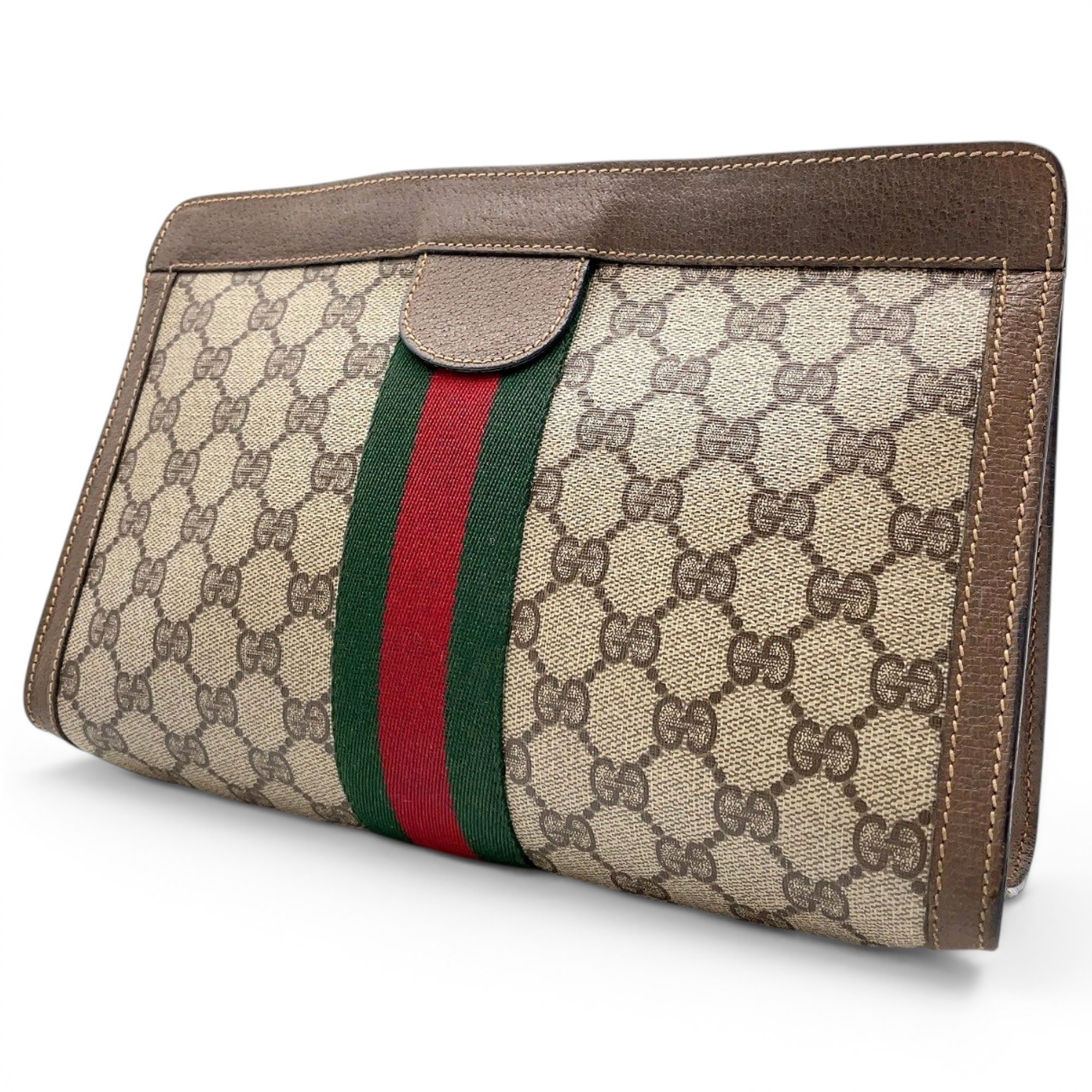 Ophidia leather clutch bag