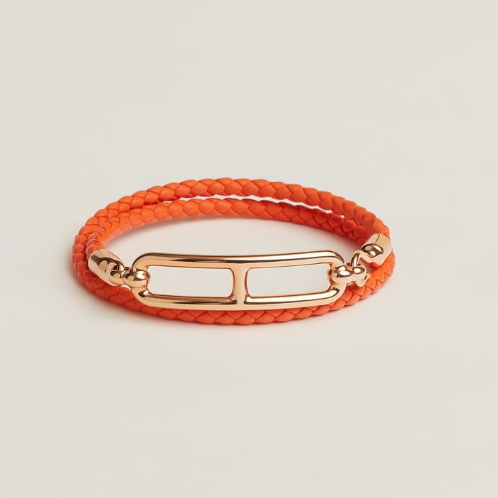 Orange Minium Roulis Double Tour Bracelet