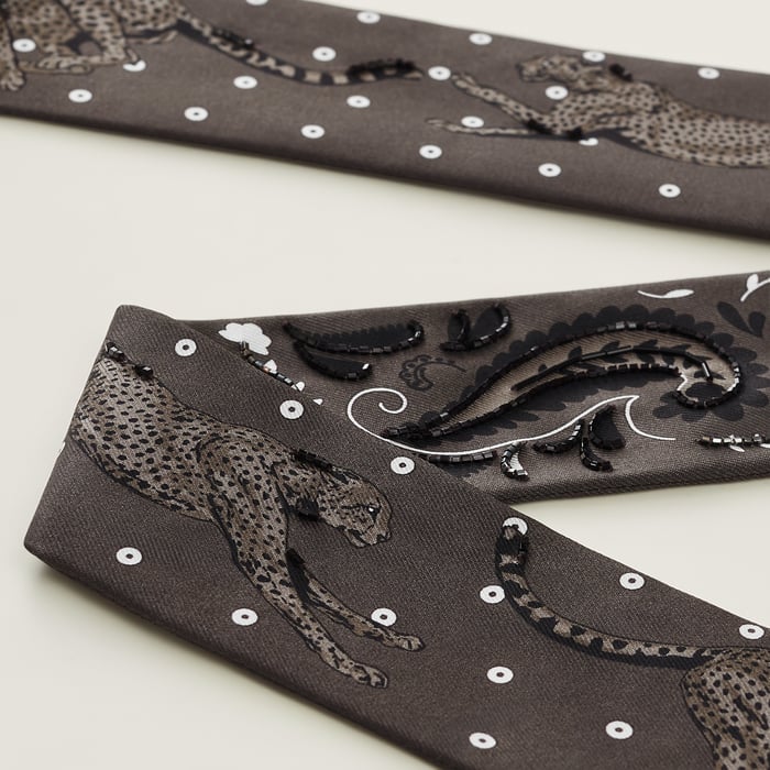 Guepard Bandana Franges Cuir Twilly