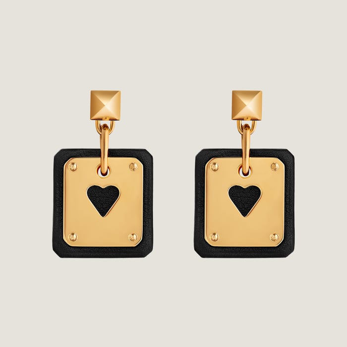 Noir As De Coeur Earrings