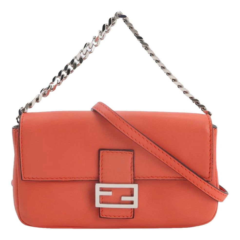 Baguette leather clutch bag