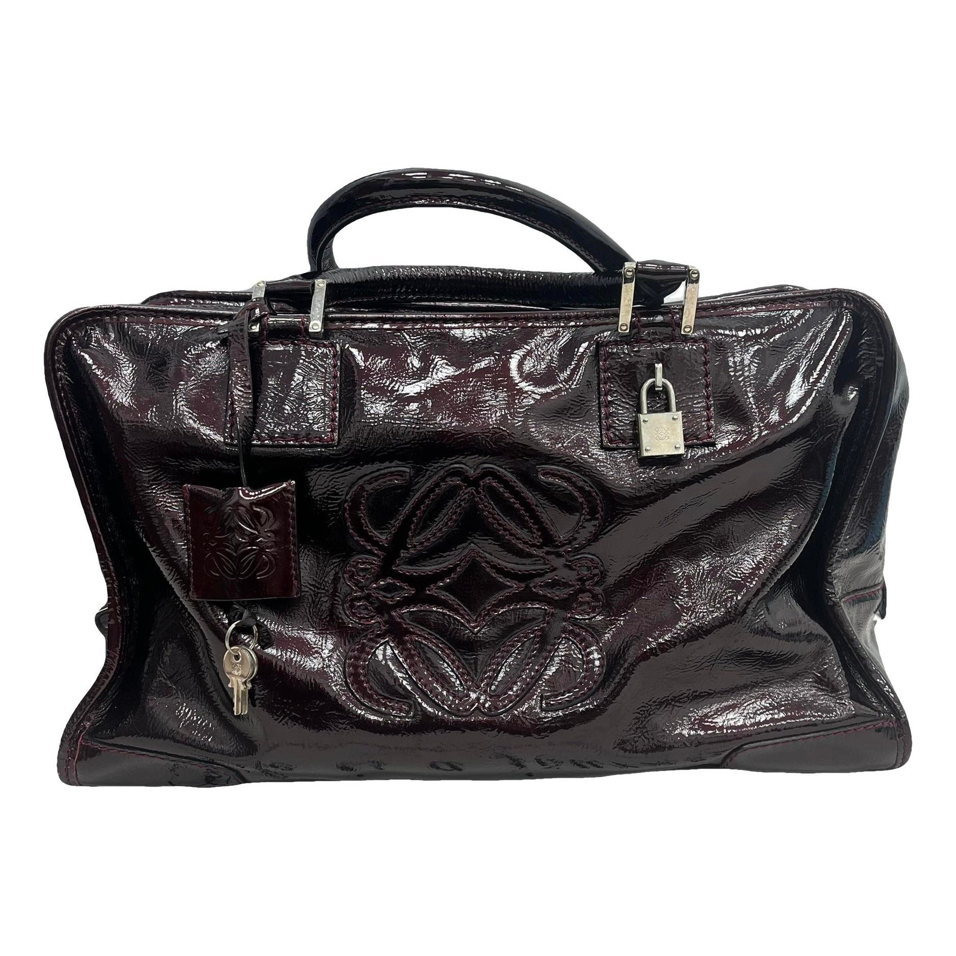 Amazona patent leather handbag