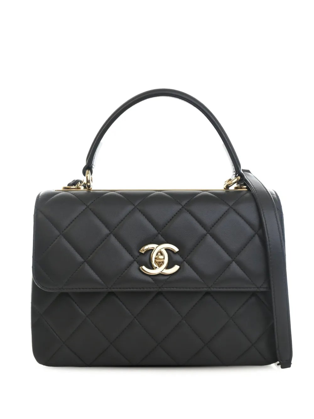 2021-2026 Small Quilted Lambskin Trendy CC Top Handle Flap satchel