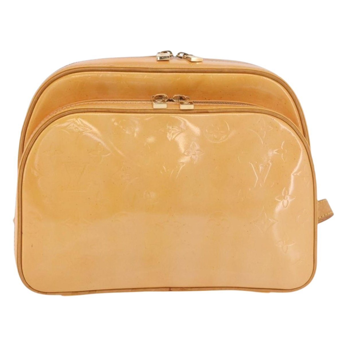 Patent leather backpack