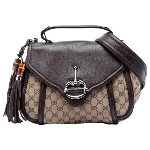 Gucci B cloth satchel