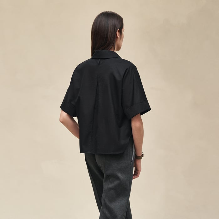 Noir Quilted Blouse