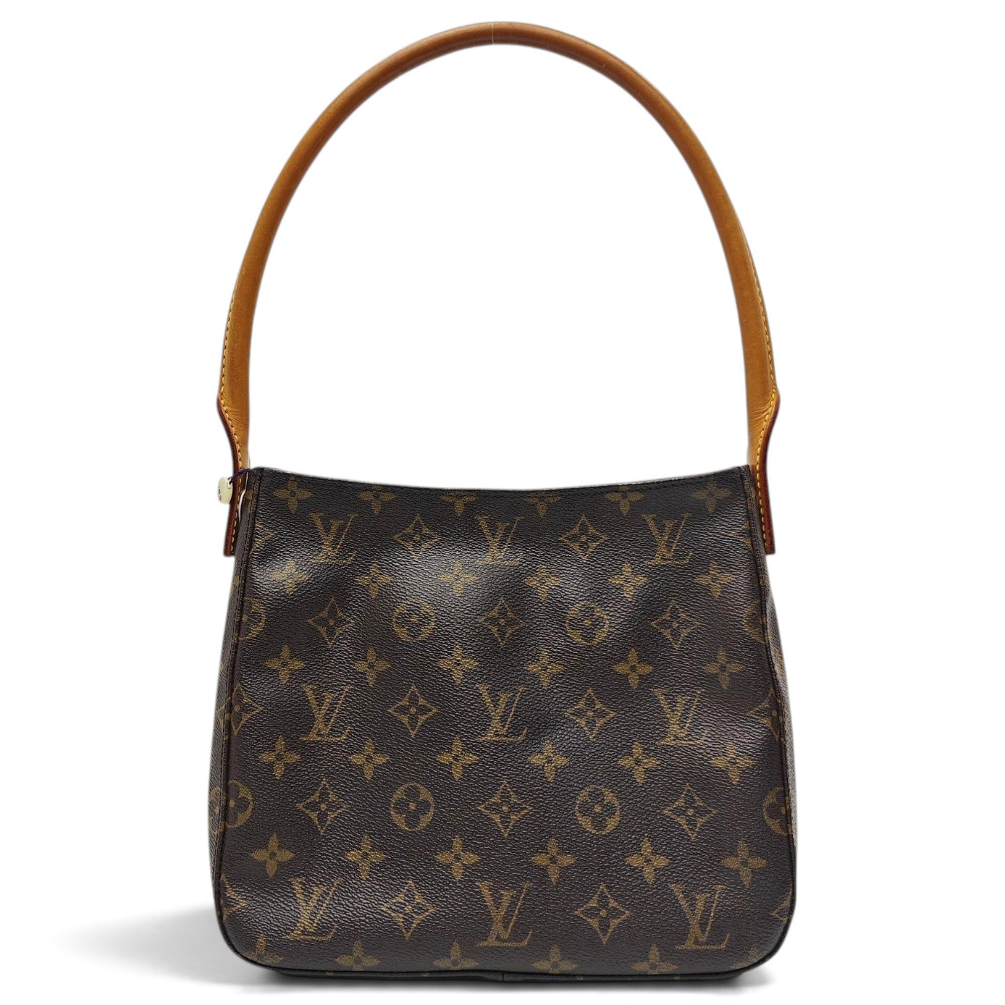 Looping leather handbag