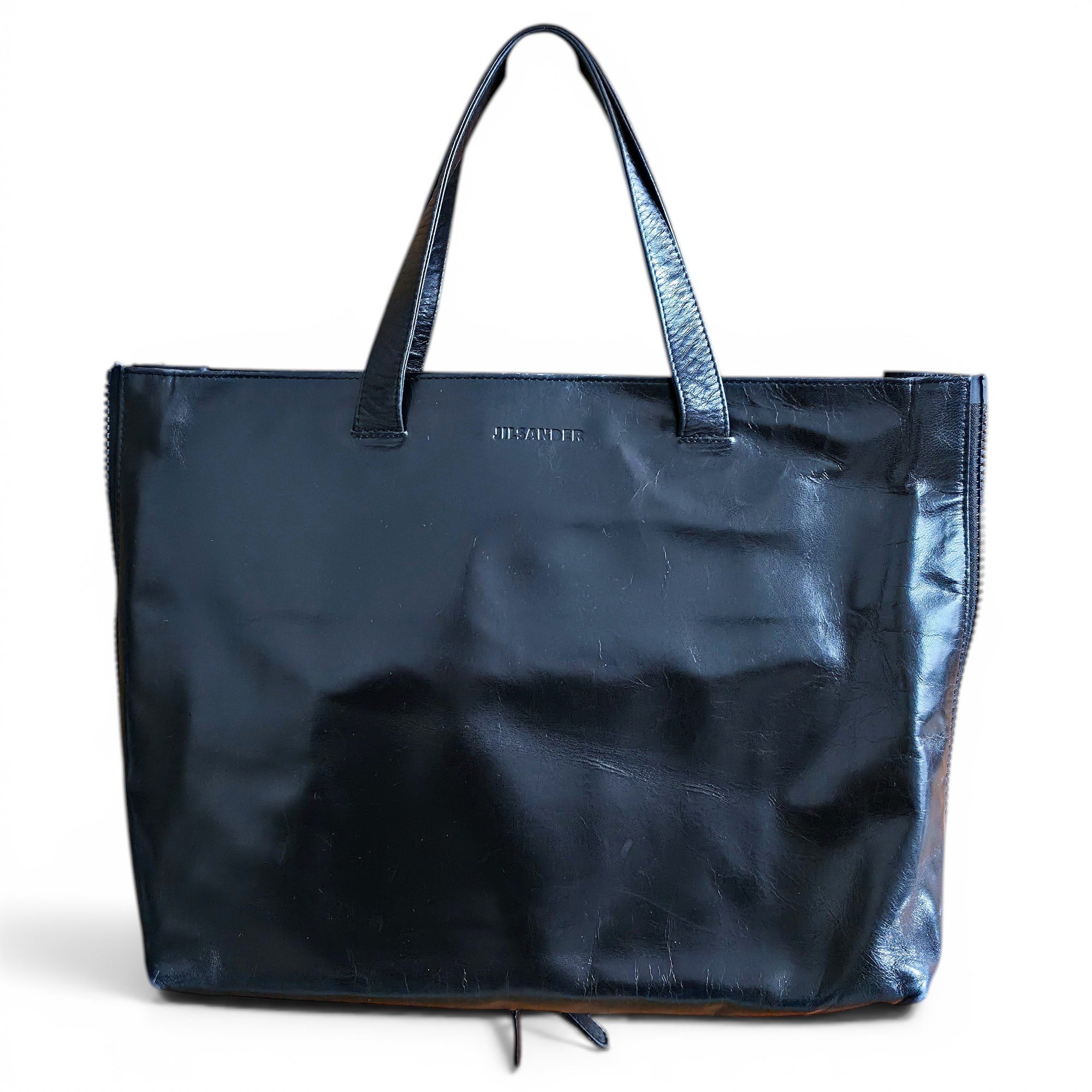 Shopper leather tote