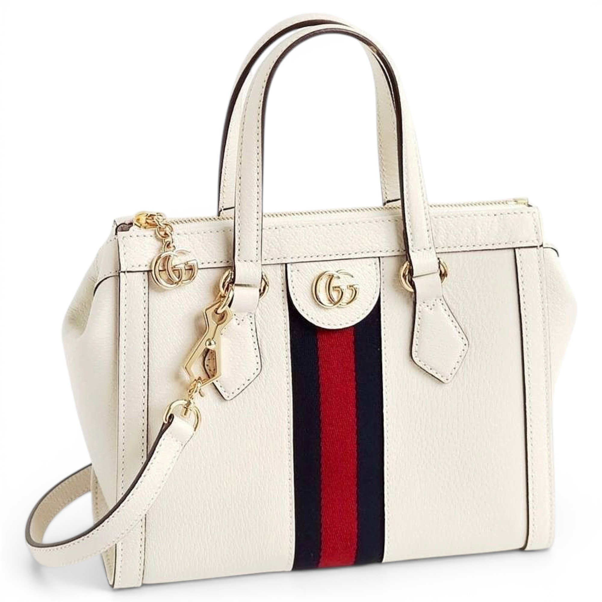 Ophidia Top Handle leather handbag