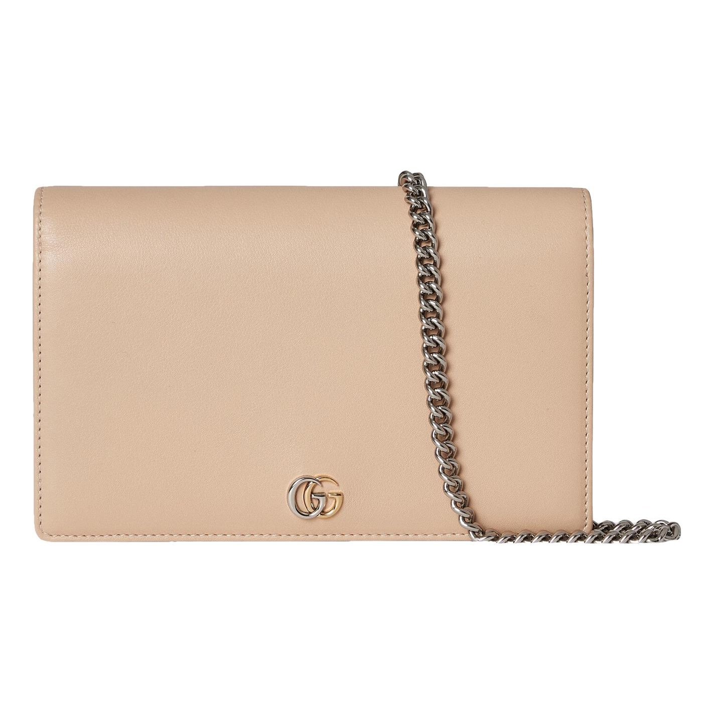 GG Marmont Chain Flap Wallet leather crossbody bag