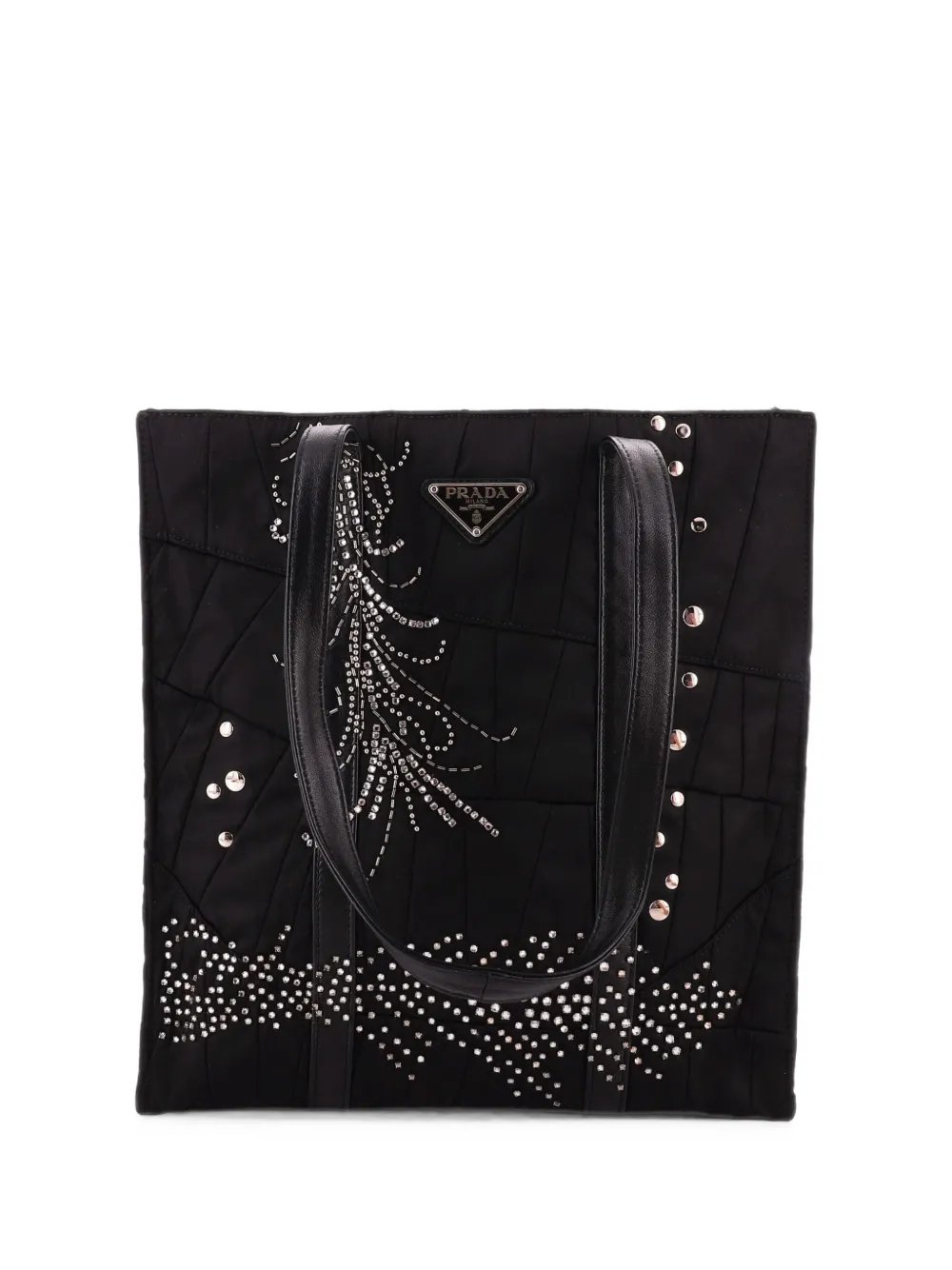 Patchwork Shopping Embellished Re-Nylon Medium tote bag