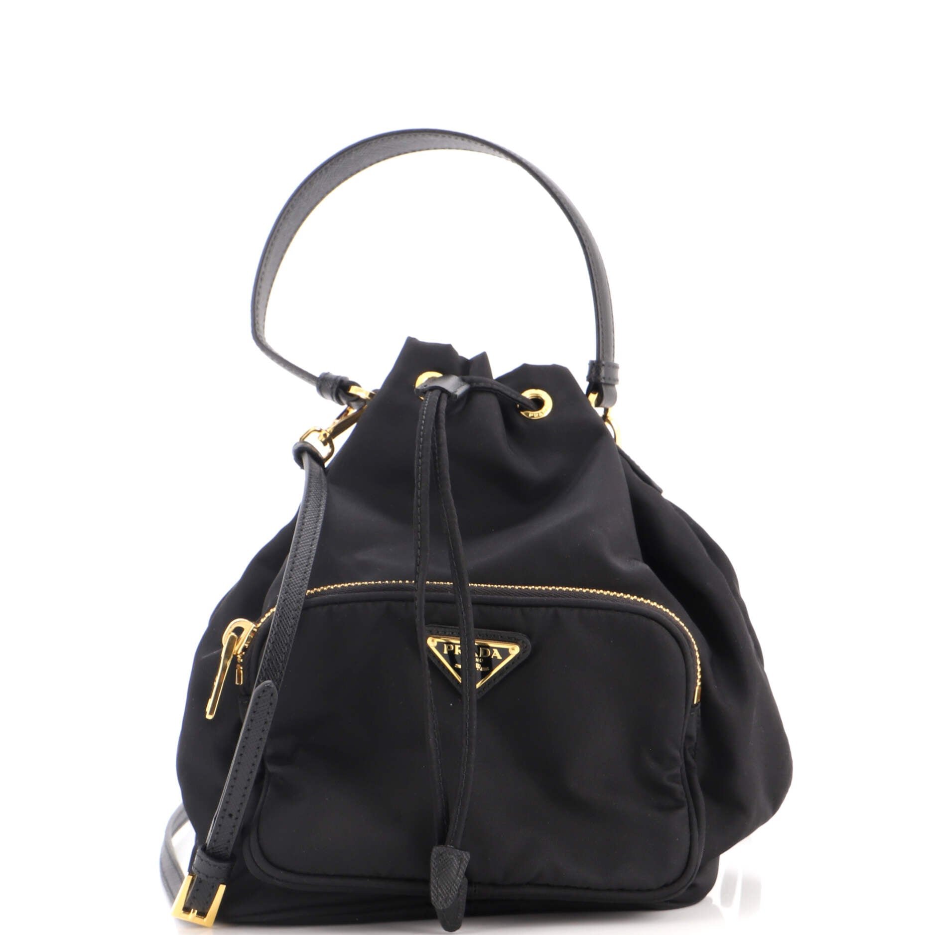 Drawstring Bucket Bag Tessuto Small