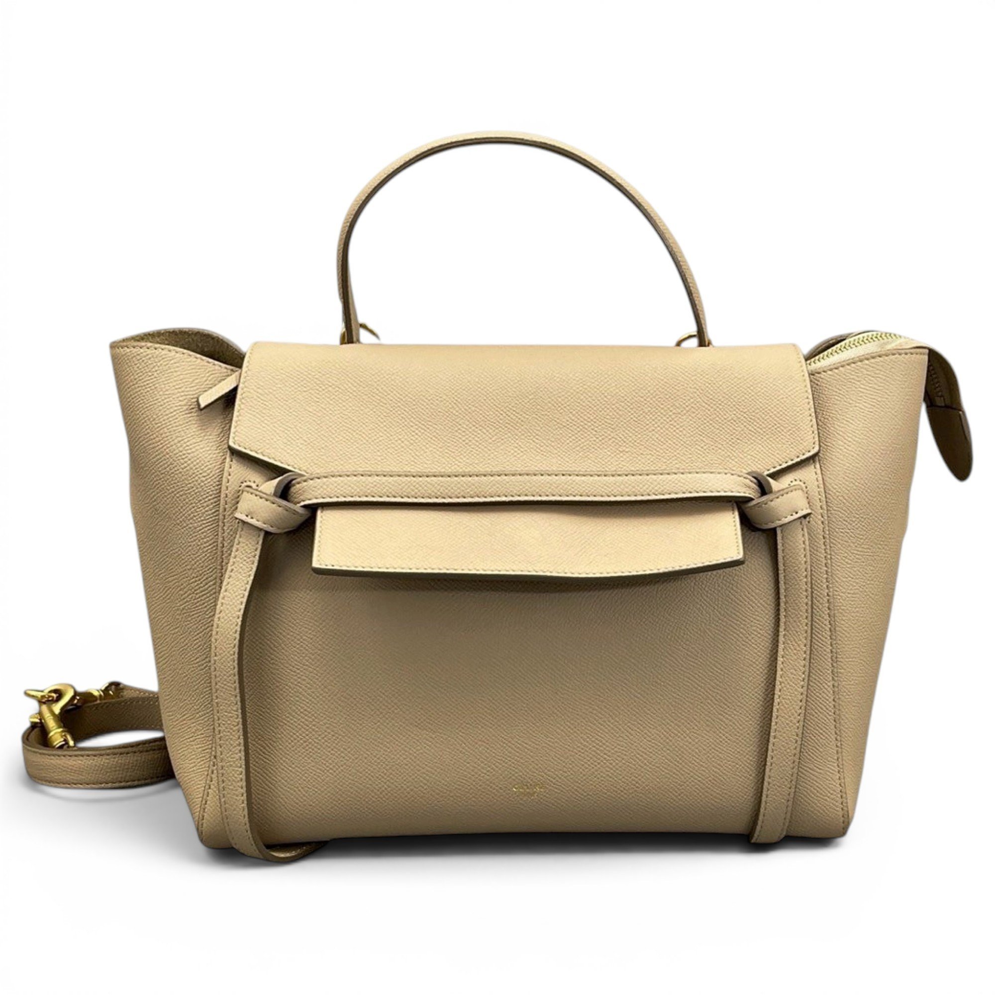 Belt leather handbag